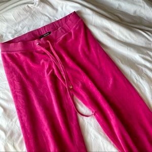 Hot pink/fuchsia juicy couture velour sweatpants